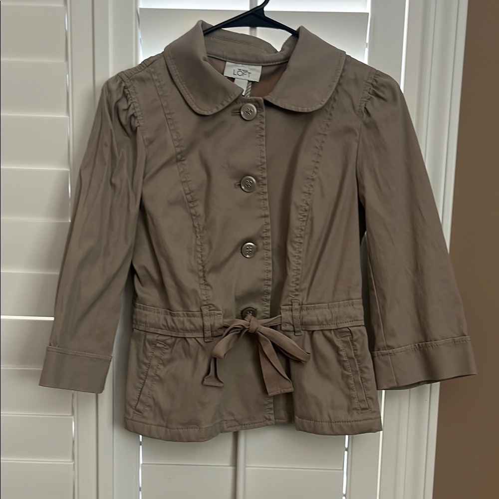 LOFT vintage Beige Button-Front Jacket